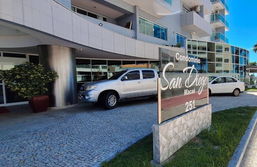 Macae Wohnung | Flat pé na areia com vista internet e ar