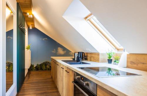 Velka Lomnica Wohnung | Forest oasis - mountain attic in High Tatras