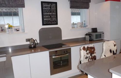 Alnmouth Haus | Fossil Bank, ein luxuriöser, freistehender Rückzugsort im Herzen von Alnmouth mit Parkmöglichkeiten