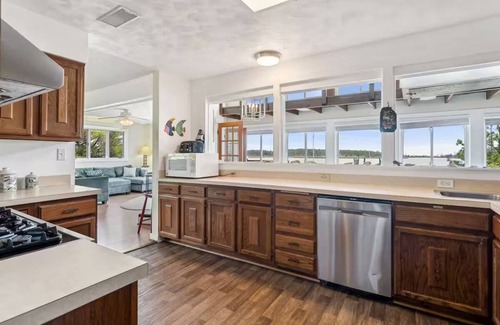 Onemo Haus | Fresh upgrades, same amazing waterfront view! Private dock, fun & spacious home.