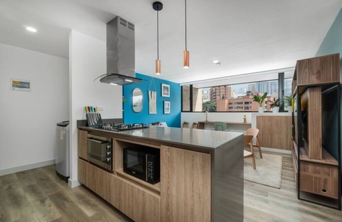 La Aguacatala Wohnung | Go Living 606 · Stylish 1BR Apt near Milla de Oro-AC fast Wi-Fi