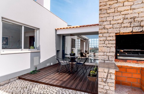 Aldeia Galega Haus | Holiday Home 'A Casa Da Vagem' with Garden View, Wi-Fi and Air Conditioning