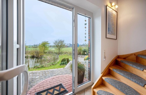 Nordstrand Haus | Ferienhaus 'Süderhafen' mit Meerblick, privater Terrasse und Wi-Fi