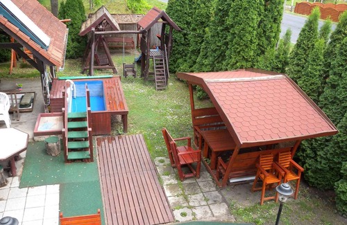 Fonyodliget Haus | Holiday home with pool, children's swing and slide