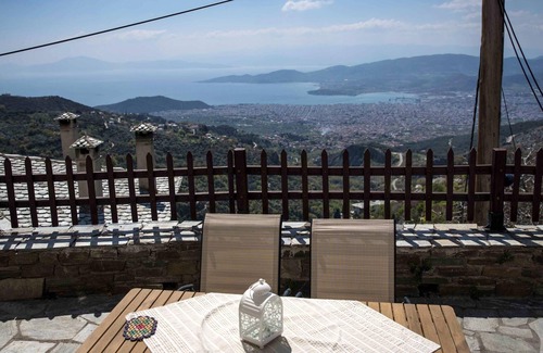 Makrynitsa Haus | Homerez - Haus 6 km vom Strand entfernt für 10 Pers. mit Meerblick in Volos