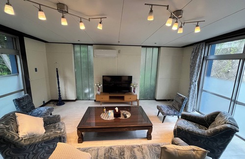 Ise Villa | Ise Blue Villa main building and detached house｜A space filled with playfulness and attention to detail, adjacent to the forest, with outdoor chill space, accommodates 15 people