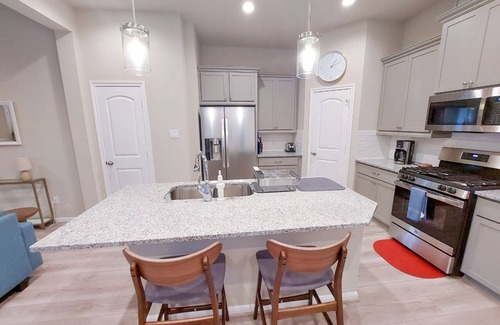 Cypress Haus | Cheerful 3 Bedroom Townhome with patio