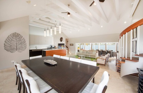 Rum Point Haus | Kaiku: Gated Villa w/Private Pool, Heated Spa, Jet Ski Dock + Guesthouse