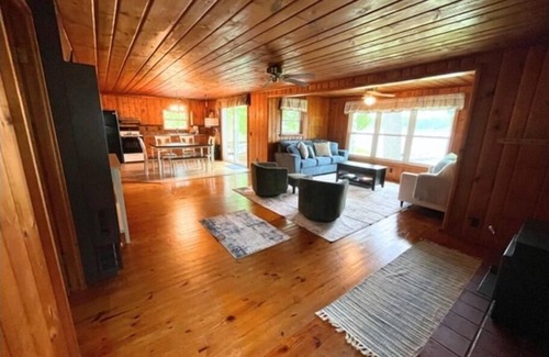 Long Lake Haus | Knotty Nook - Lakefront with Sandy Beach 3 Bed with pullout couch 1 Bath