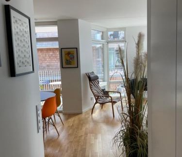 Aahus Wohnung | Lägenhet på stranden i Åhus med havsutsikt och bastu samt relax