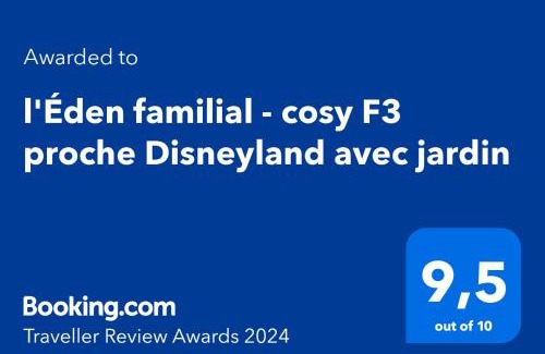 Vaires-sur-Marne Wohnung | l'Éden familial - cosy T3 proche Disneyland avec jardin