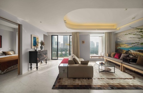 Hejiang Pavilion Wohnung | L&A 觀亭 13 Suit Taikoo Li/The Bridge River view Cozy 1 bedroom Suit in Cheng Du