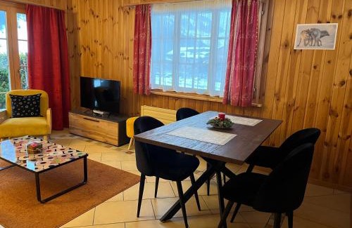 Evolene Wohnung | L'Hérensarde, bel appartement avec jardin-terrasse et garage