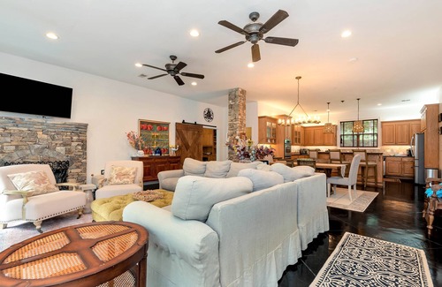 Buford Haus | Lake Lanier Waterfront Home with view of Lanier Islands Bridge