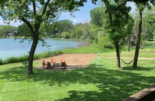 Powers Lake Haus | Wunderschönes Seegebiet mit Privatstrand neben dem Powers Lake