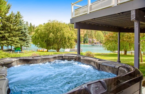 Lakeside Haus | Lakefront retreat with dock, private beach and two spacious homes