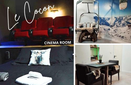 Lathuile Wohnung | LE COCON l'unique expérience Cinéma room de la Grange Savoyarde 1km du Lac d'Annecy