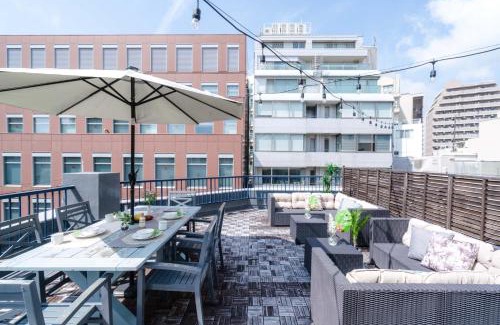 Sannomiya Wohnung | LN15 RICCA 三宮5分! 屋上バーベキュー可能!キッチン付パーティ向コンド roof top BBQ