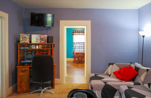 Farrandsville Haus | Lock Haven Home with Fire Pit - Walk to Main St