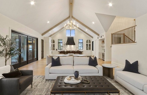 Lake Geneva Haus | Luxe at the Lake | Heated Saltwater Pool |Lake Views |Enclosed Porch | Movie Theater