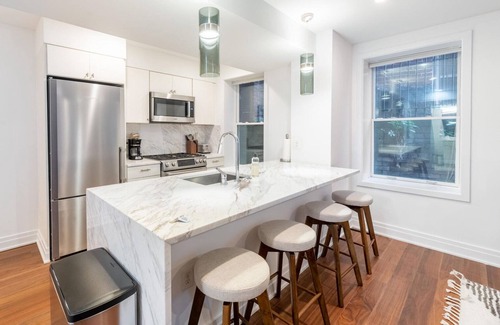 Logan Circle Haus | Luxe Logan Circle 1BR w/ W/D, nr Park, Bus Stops & Dining, by Blueground