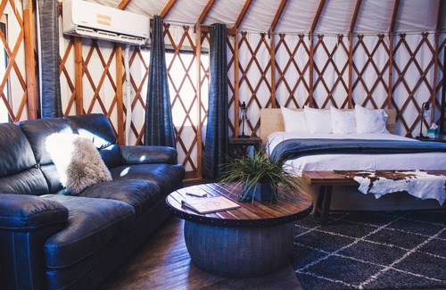 Escalante Resort | Luxury Glamping Yurt Resort Between National Parks with desert mountain views, close to hiking trails, slot canyons, off-roading and more!