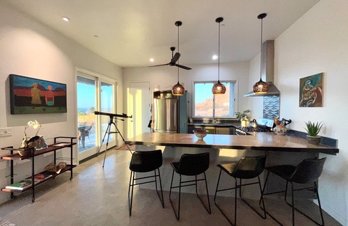 Panorama Heights Haus | Magical Desert Hideaway - with private jacuzzi, fire-pit, walk to park