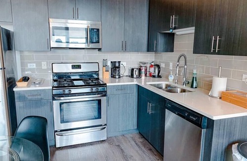 Near South Side Wohnung | McCormick Place 2b/2b family unit with optional parking for up to 8 guests