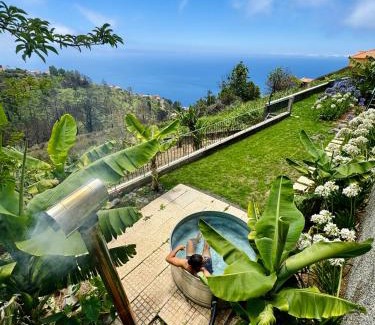 Faja da Ovelha Villa | Meerblick - 3-Bett Villa mit Terrassen & Hot-Tub