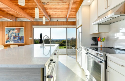 Chilmark Haus | Menemsha Pond views & access! Mid-century renovated beach house. Dogs welcome.