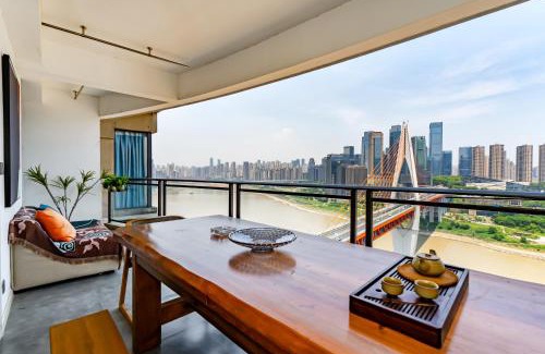 Yuzhong Wohnung | Misty Nest High Altitude River View B&B Hongyadong Branch