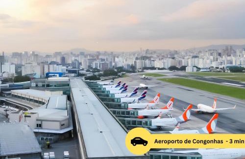 Jardim Aeroporto Wohnung | Modern, complete with Office, AC, and Gym