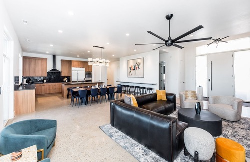 Garden City Haus | Modern Home w/ Indoor Pool/Slide, Indoor Sports Court, 1.5 Acres, Sleeps 40