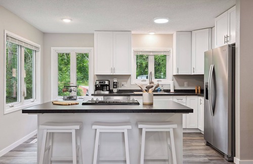 Deerwood Kabine | Modern Lakefront Home with Game Room and Large Deck!