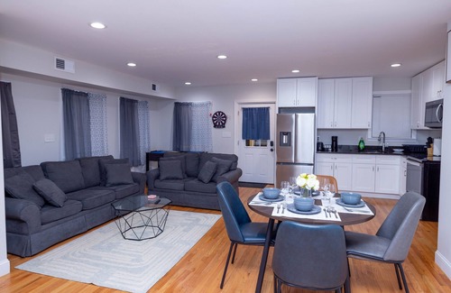 Brockton Haus | Modern Luxury Home With Fireplace & Game-Room.