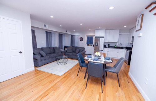 Brockton Haus | Modern Luxury Home With Fireplace & Game-Room.