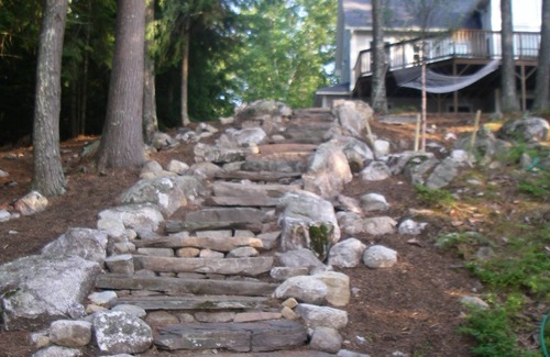 Raymond Haus | Modernes, luxuriöses Haus am See am Crescent Lake, Maine
