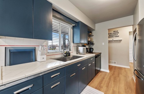 Midvale Haus | NEW! Charming Mountain View Home w/Huge Fenced Yard, King Beds & TV's, Fireplace