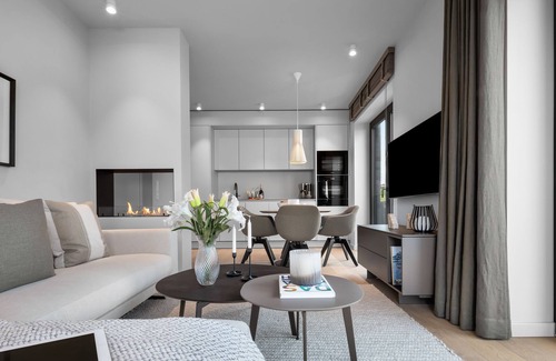 List Wohnung | Nordic Suite - Infrarotdusche, Balkon, Ethanolkamin, Weinkühlschrank, Quooker