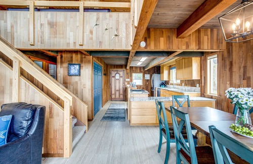 Tillicum Beach Haus | Ocean Front Home on Sandy Beach! Dog Friendly! Hot Tub!