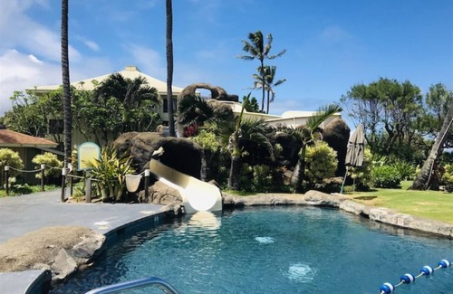 Hanamaulu Eigentumswohnung | Oceanfront Resort steps to pool/beach via your lanai, 4 Beautiful Pools
