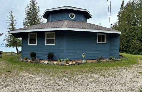 St Ignace Haus | Octagon Beach House Enjoy a tranquil getaway w/private beach on Lake Michigan