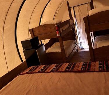 South Oklahoma City Haus | Oklahoma Glamping in this Wonderful Covered Wagon for Family Vacations near Oklahoma City