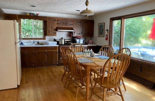 New Durham Haus | On Merrymeeting Lake - Cottage with Private Beach and Lakeside Deck