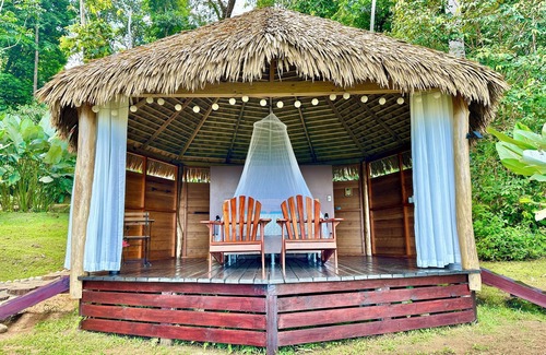Puerto Jimenez Kabine | Open Cabin in the Jungle, sea View, Campfire and Breakfast