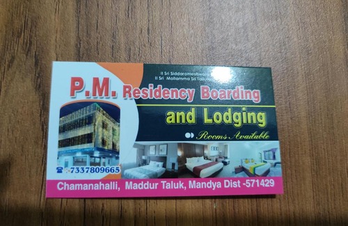 Madduru Kabine | P.M.Residency Boarding and Lodging