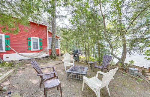 Vassalboro Haus | Peaceful Lakefront Maine Cabin with Sunset Views
