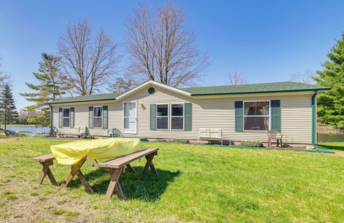 West Branch Haus | Peaceful Lakefront Home w/Deck in West Branch!