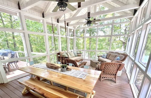 Newell Haus | Perfect place for large group getaway! Flat lot, Year round water and boat ramp