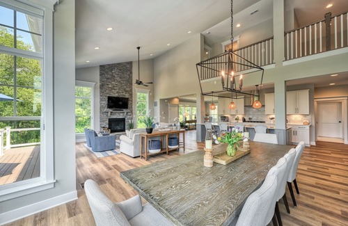 Livingston Haus | Pointe of View: LUXURY LAKEFRONT, Private Dock, Hot Tub, Fire Pit, Beach, Views!